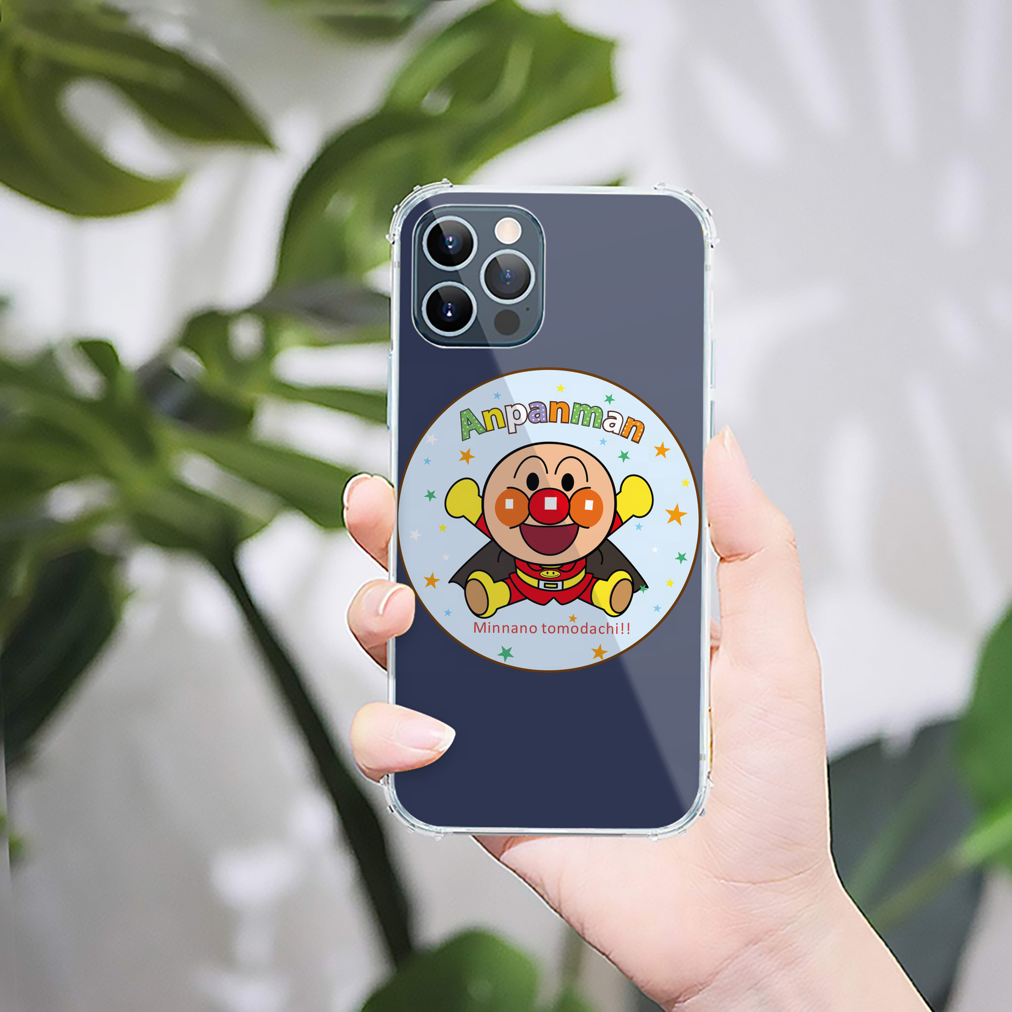 （画像用） アンパンマン Anpanman 【iPhone 12シリーズ対応】透明スマホケース（クリアソフトケース）